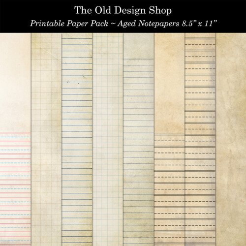 Aged Notepaper Printable Digital Download