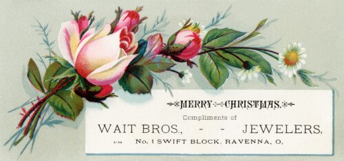 Free printable Victorian Christmas advertising cards