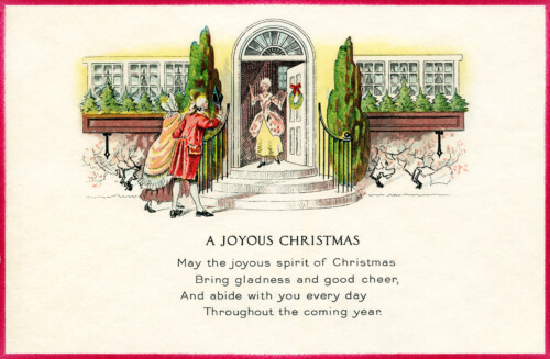 Joyous Christmas Victorian card