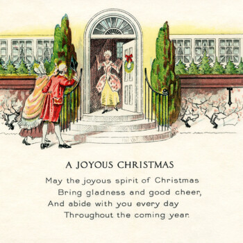 A Joyous Christmas Victorian Card