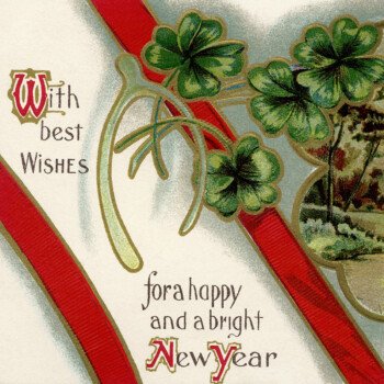 Vintage New Year Postcard