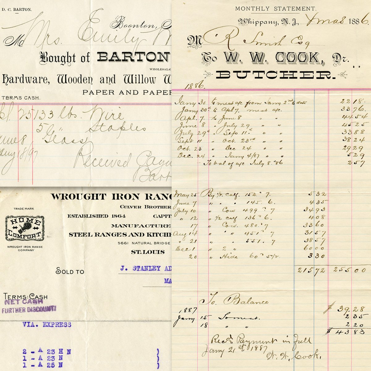 Free printable vintage receipts