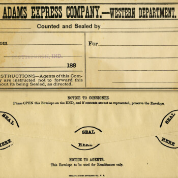 free printable shabby vintage envelope Adams Express