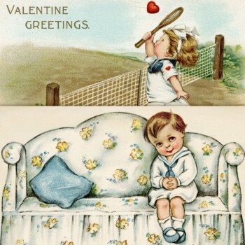 vintage children valentine