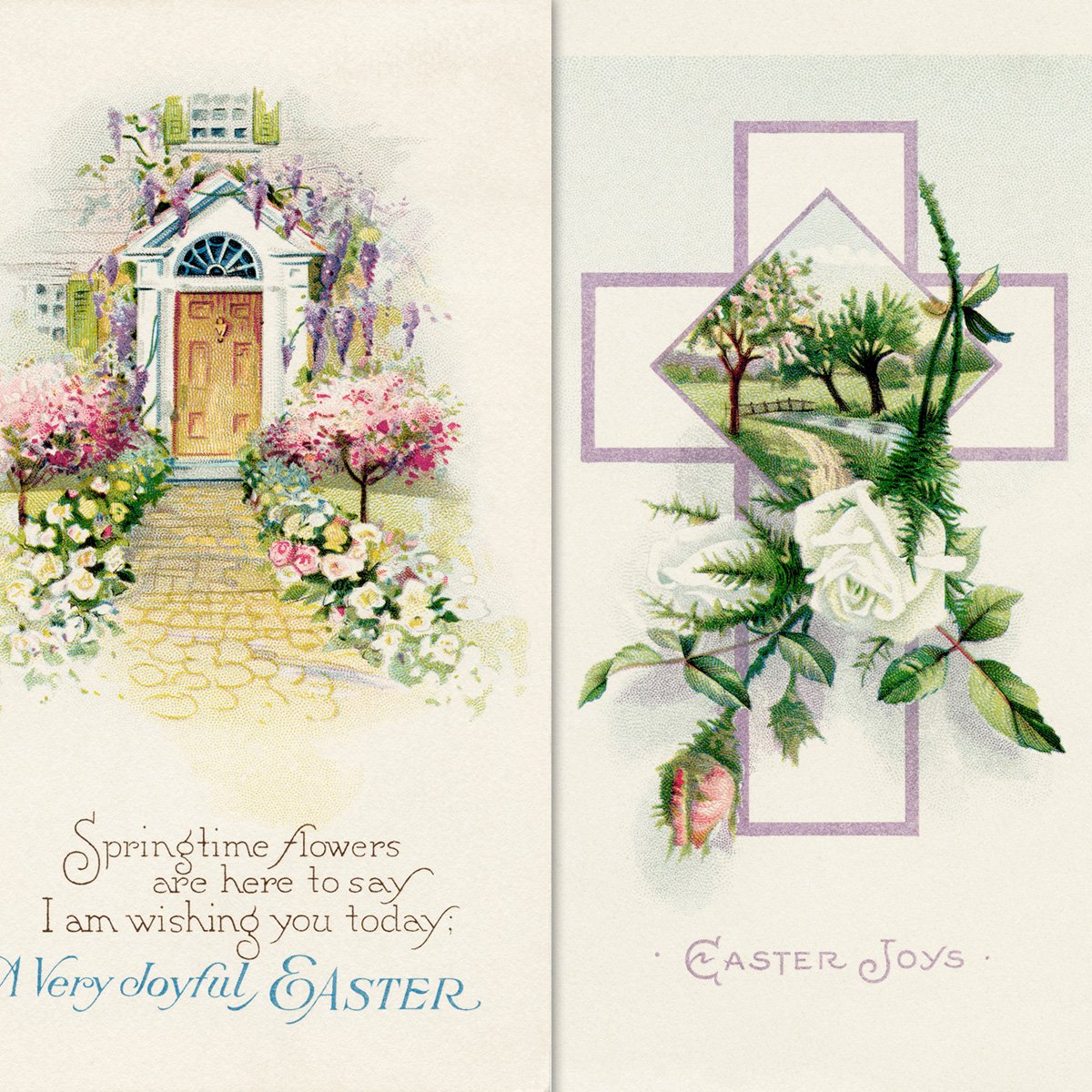 free printable vintage easter postcards clip art image