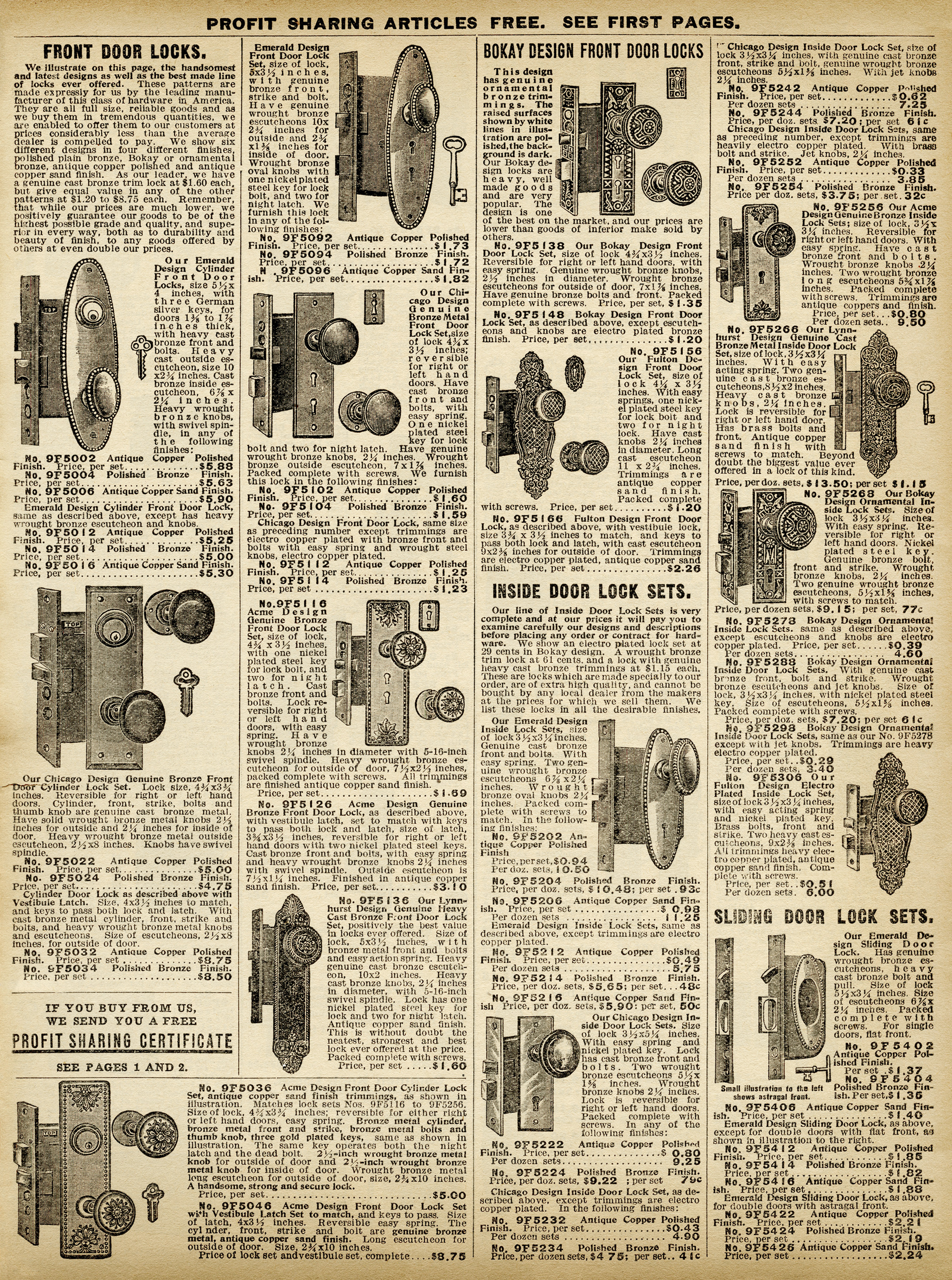 vintage hardware free printable catalog page
