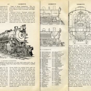 vintage locomotive book pages