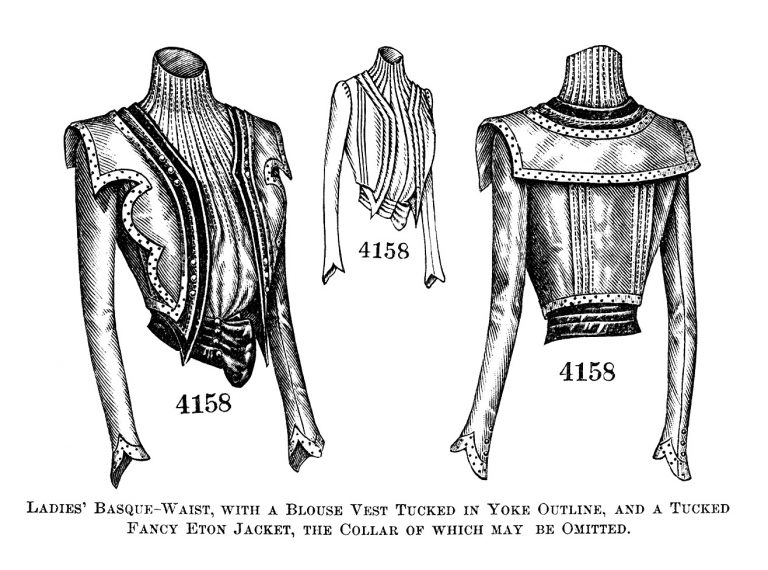 July 1900 Ladies Fashion Fancy Eton Waist - Old Design Shop Blog