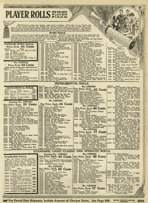 piano rolls free printable vintage catalog page