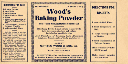 free baking powder vintage ephemera food label