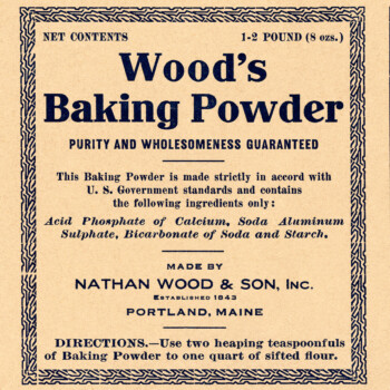 free baking powder vintage ephemera food label