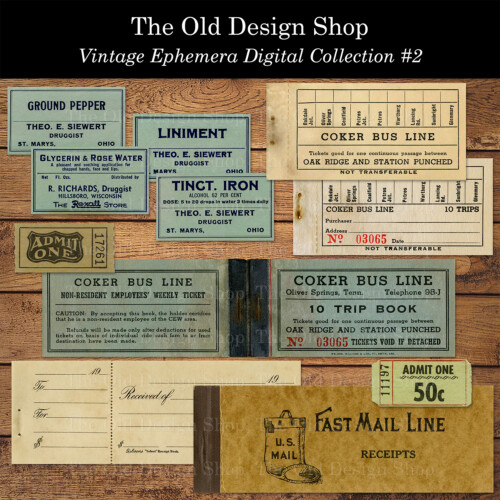 vintage ephemera digital download