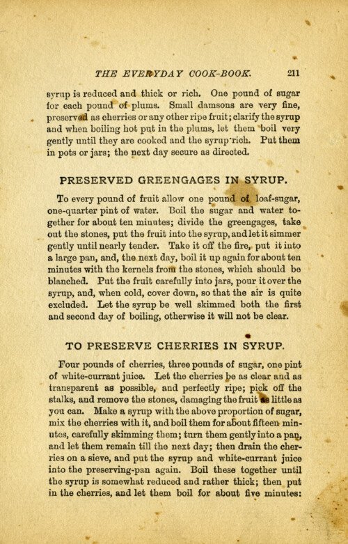 vintage preserves recipes cookbook page 