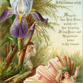 Victorian Christmas card free clip art