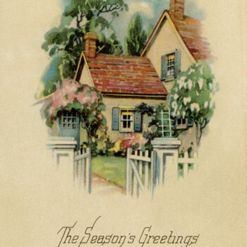 season’s greeting vintage Christmas postcard