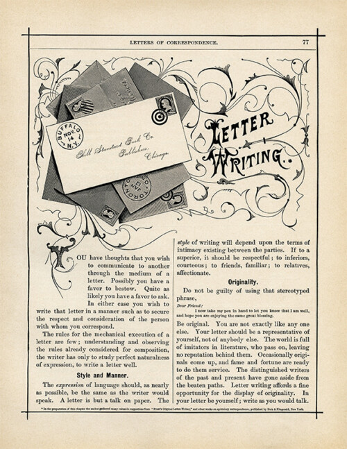 letter writing printable book page