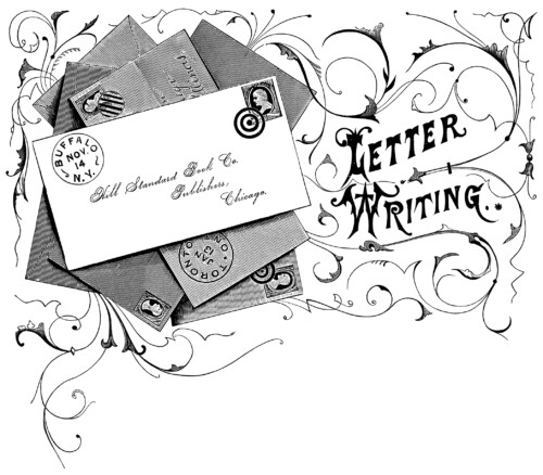 envelopes letters vintage clip art