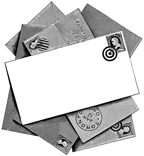 letter writing printable vintage clip art