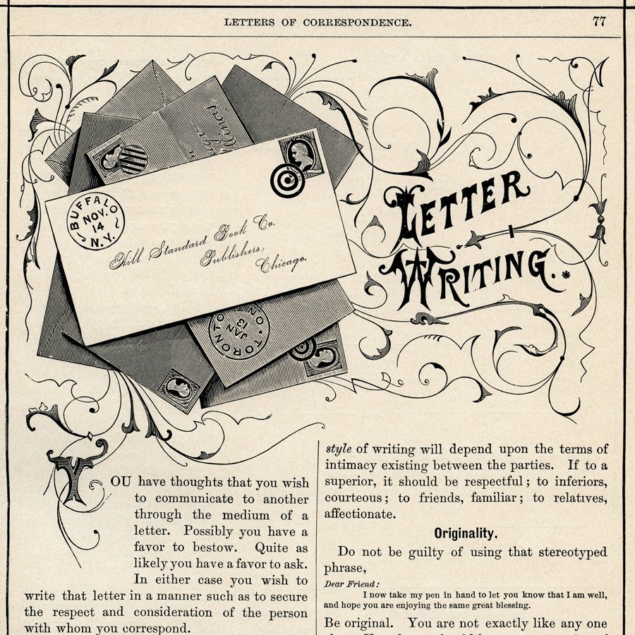 letter writing printable book page