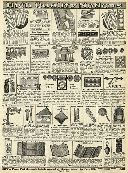 sewing notions free printable vintage clip art