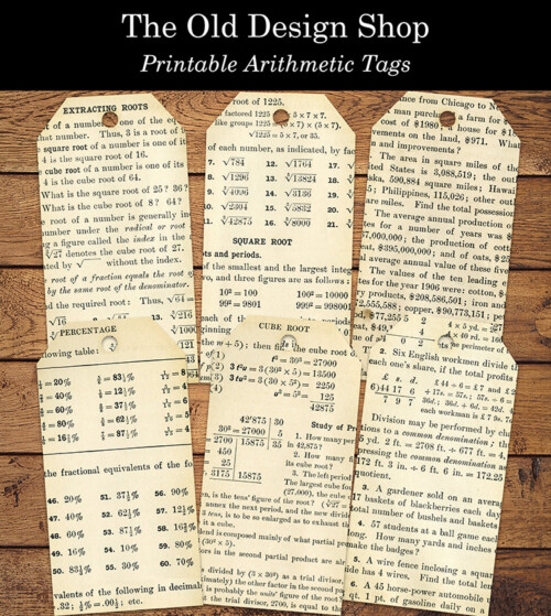 printable arithmetic tags