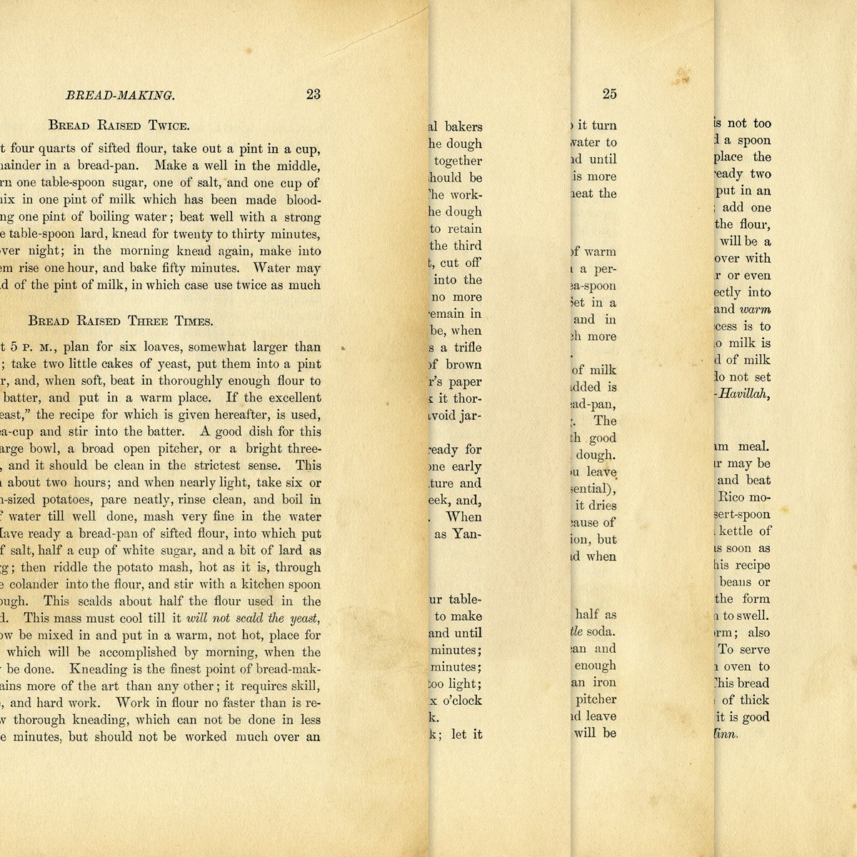 old-fashioned bread recipes cookbook pages