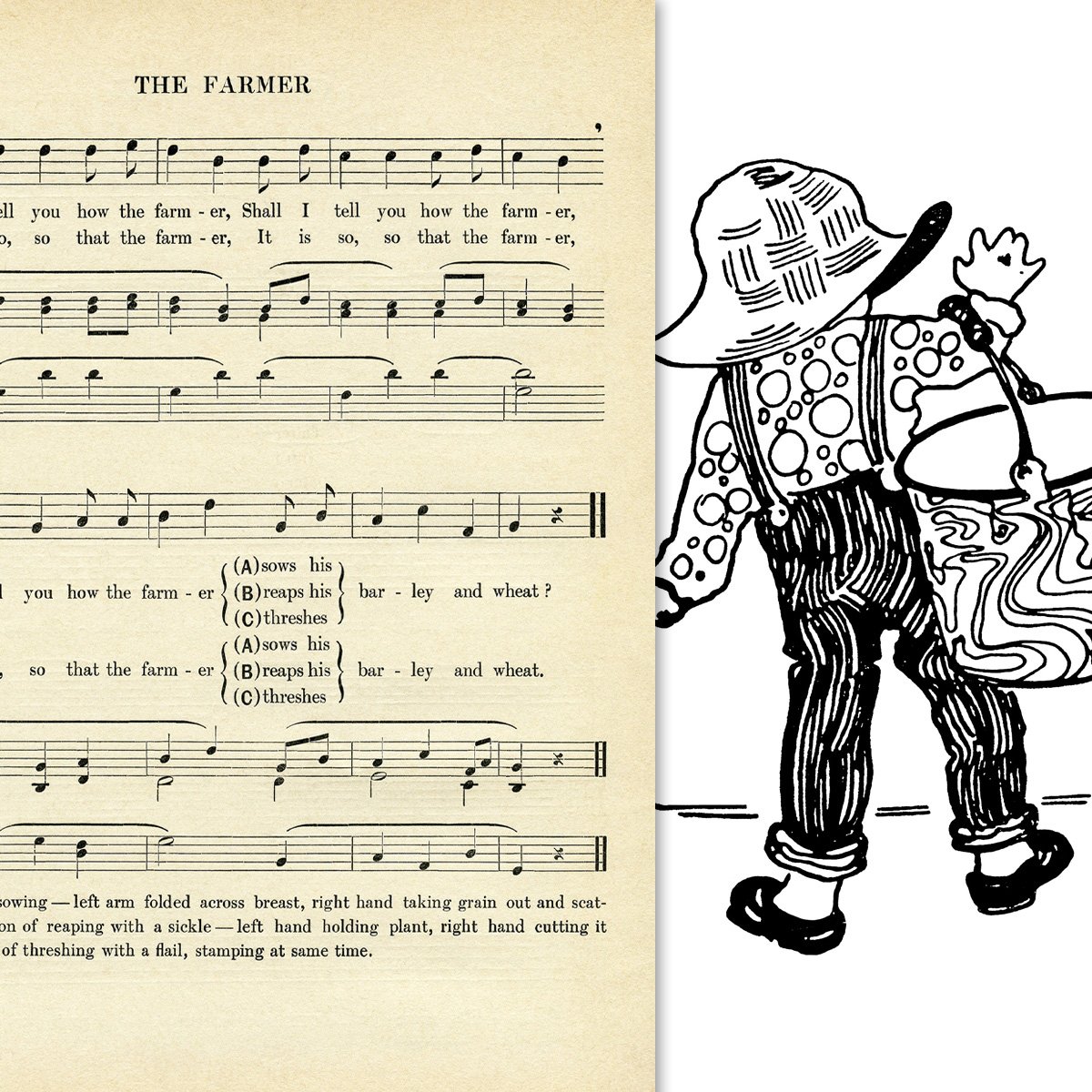 vintage farmer clip art