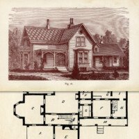 story-and-a-half vintage house clip art