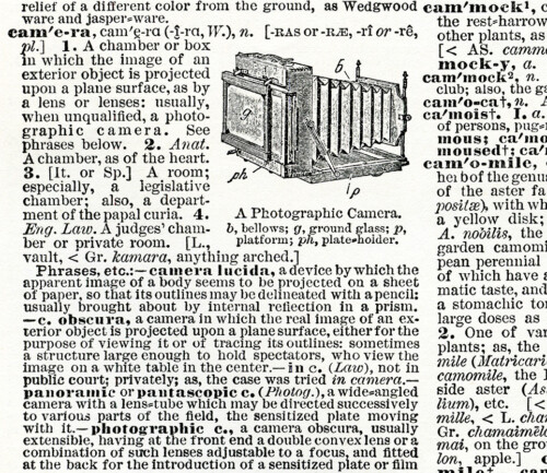 antique dictionary camera