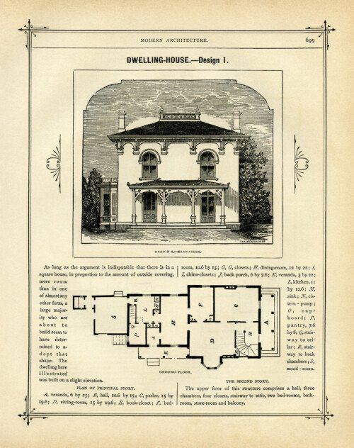 vintage house and floor plans