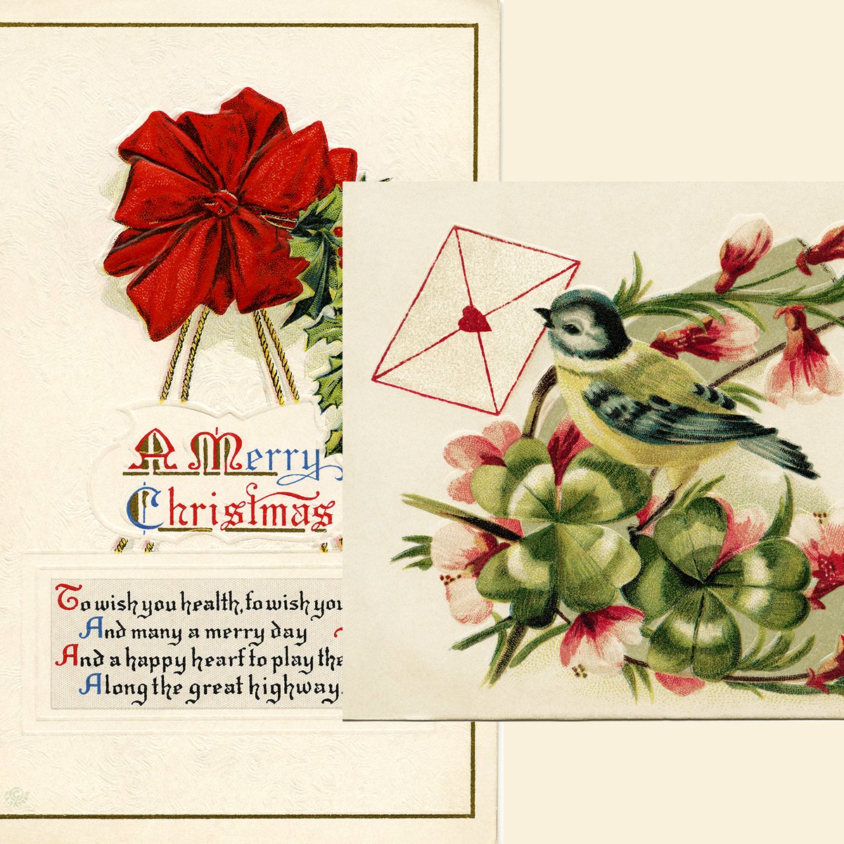 vintage printable Christmas postcards