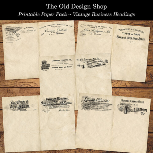 coffee dyed paper pack business headings