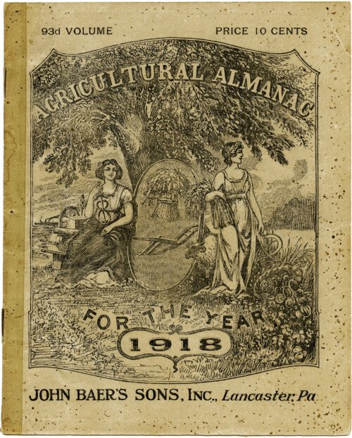 1918 printable almanac cover