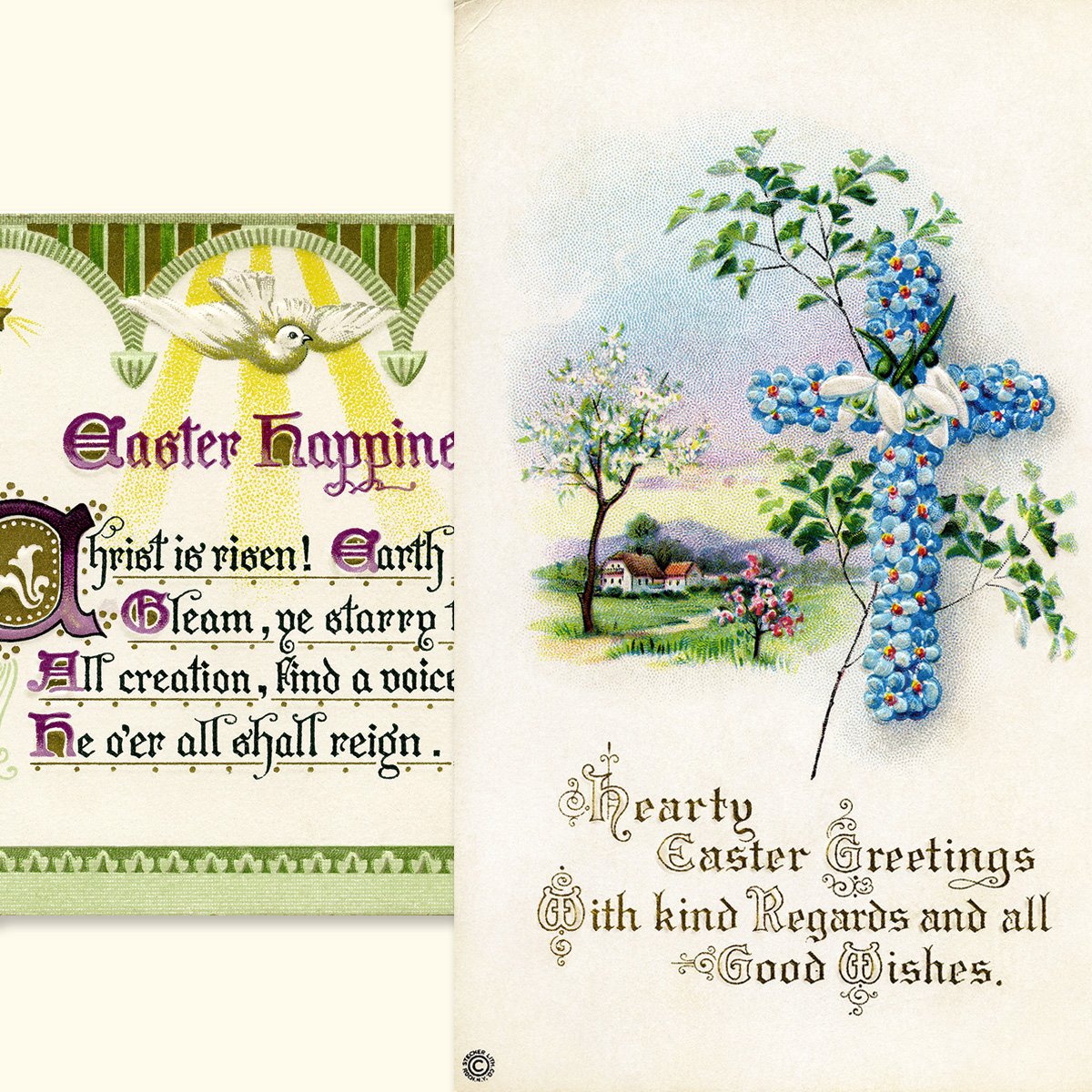 antique Easter postcards