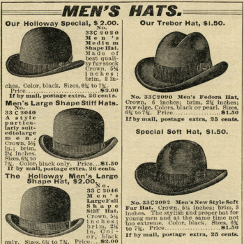 antique men's hats