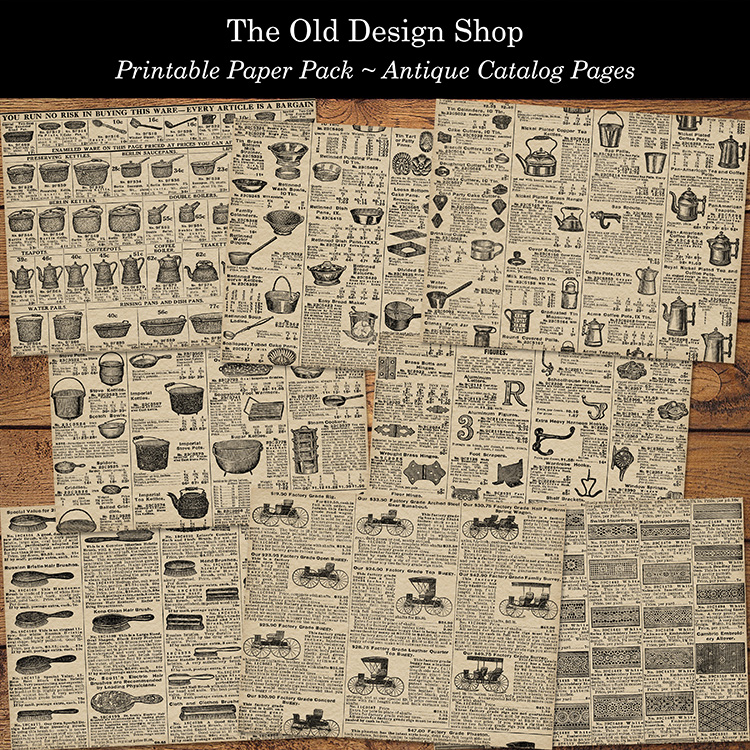 printable antique catalog pages