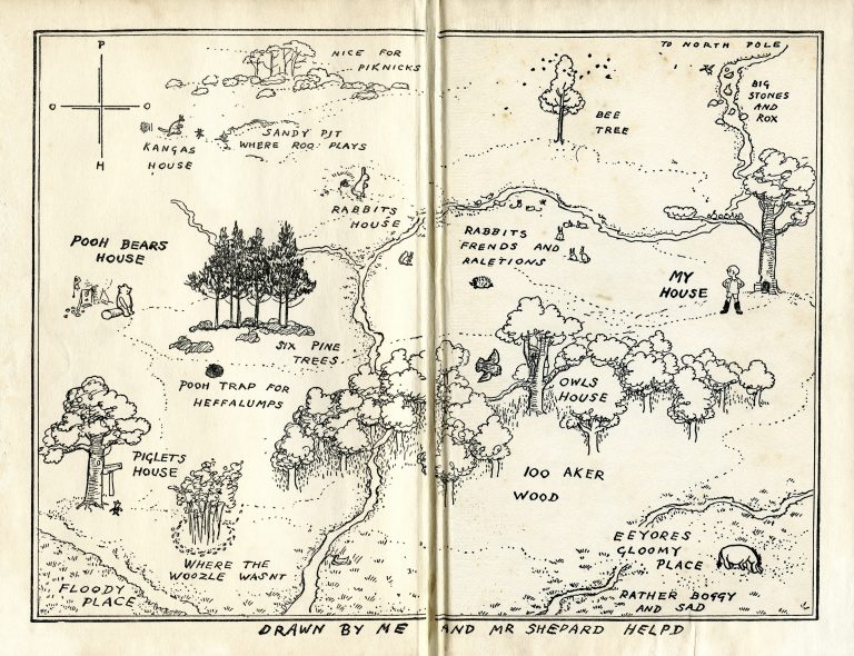 Winnie the Pooh Map - The Old Design Shop