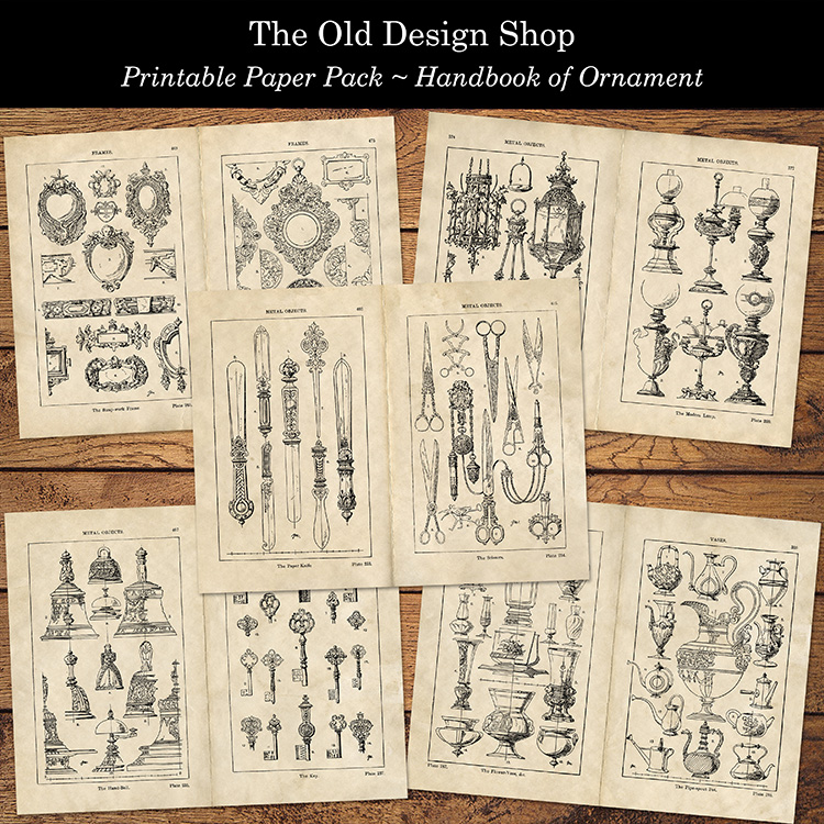 handbook of ornament printable journal pages