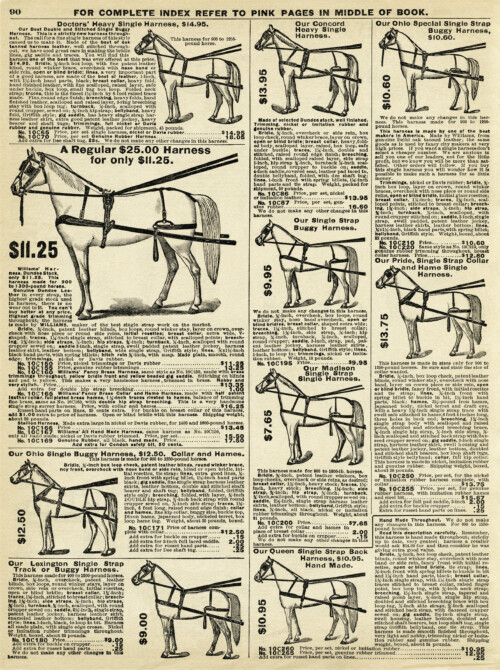 horse harness catalog page