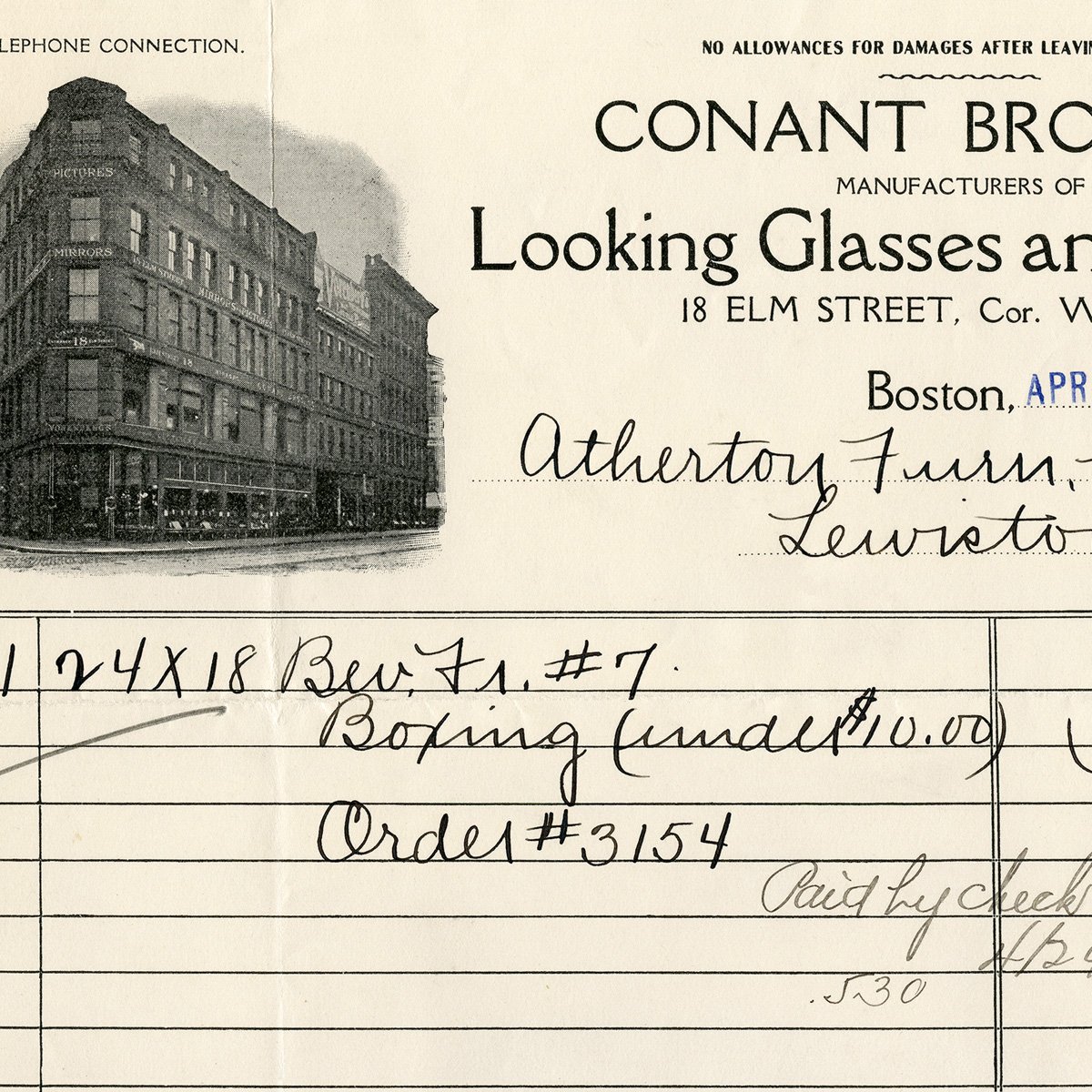 antique receipt