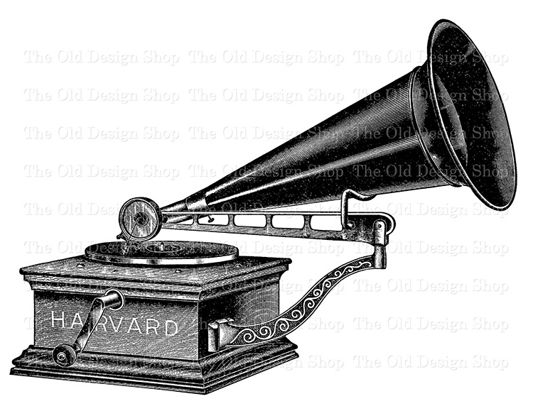 gramophone clip art illustration