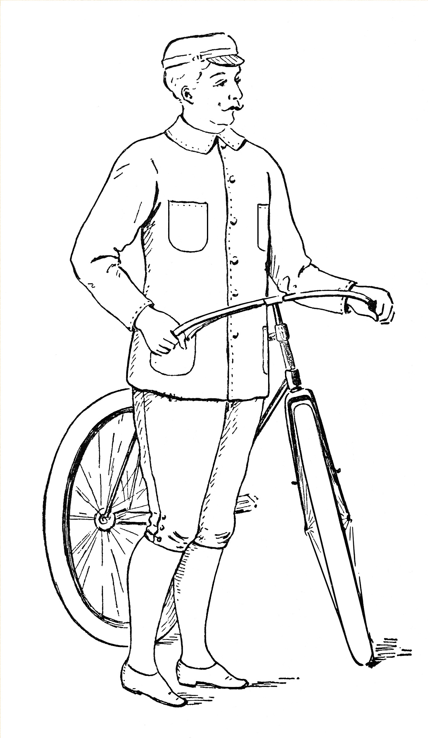 vintage bicycle clipart