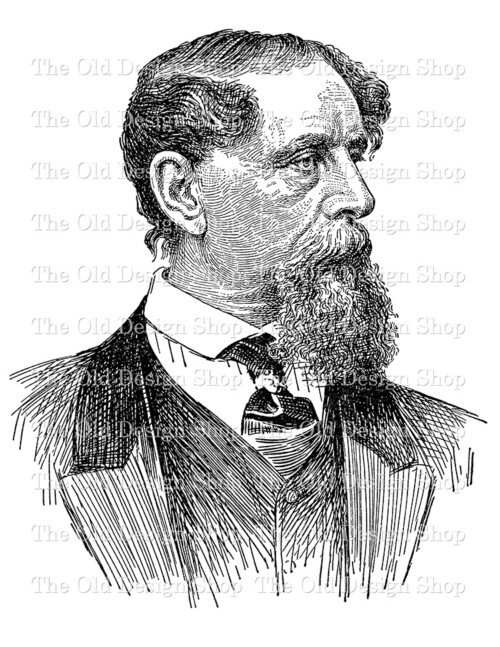 Charles Dickens clip art illustration