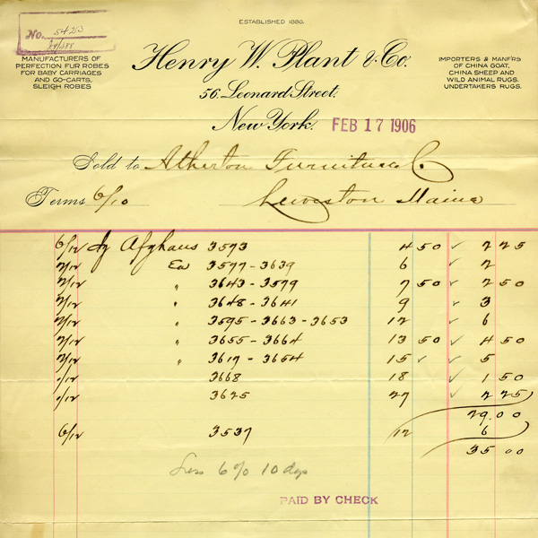 vintage receipt