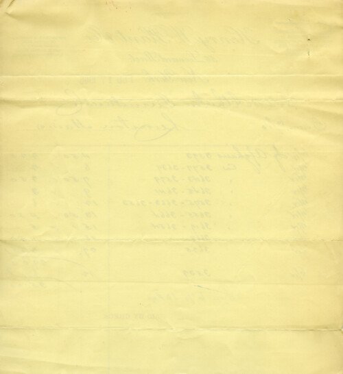 vintage yellow receipt