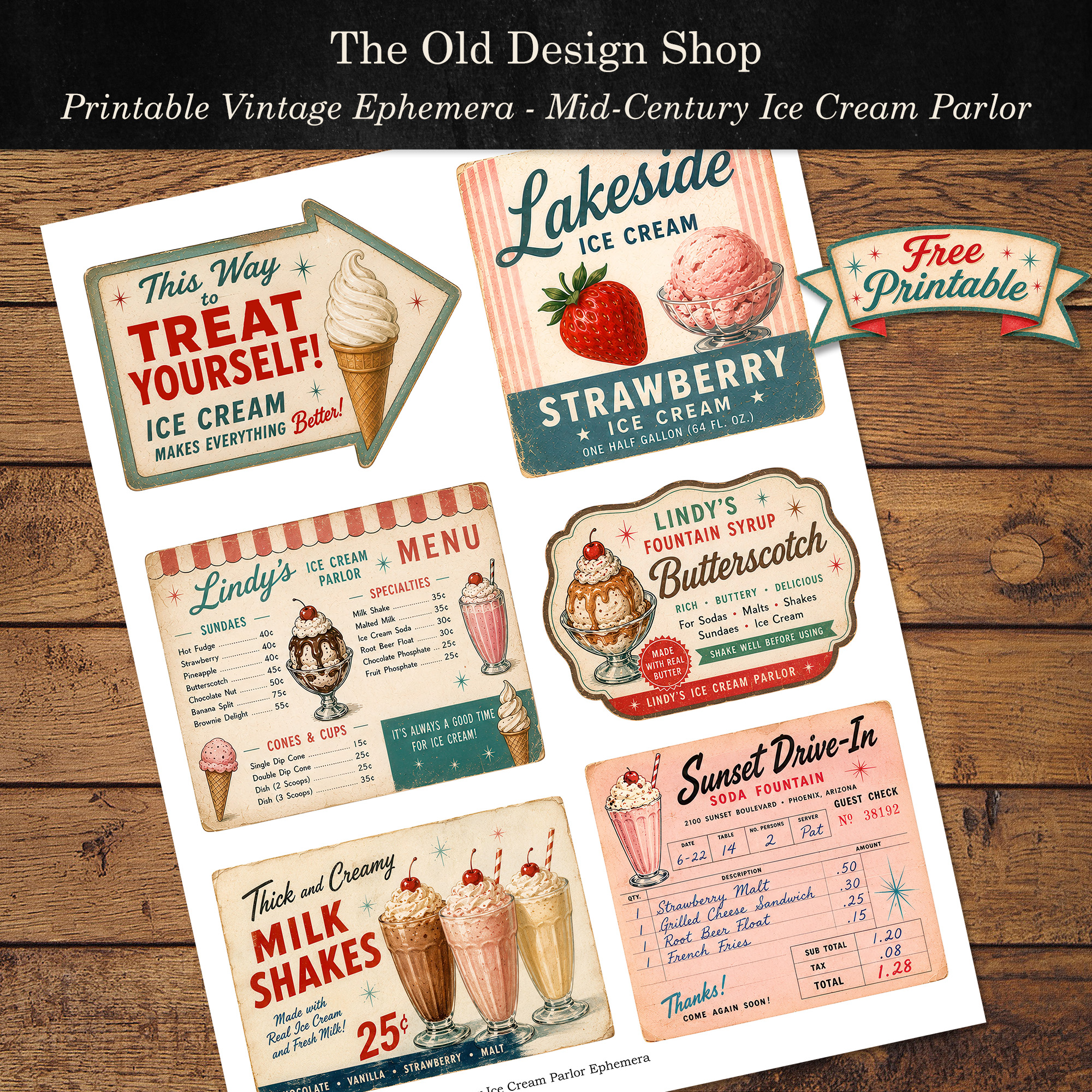 Free Ice Cream Ephemera